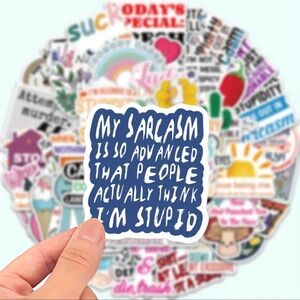 50 pcs funny sarcastic stickers